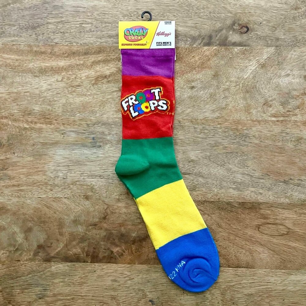 5/$20 NEW Adult Froot Loops Cereal Socks